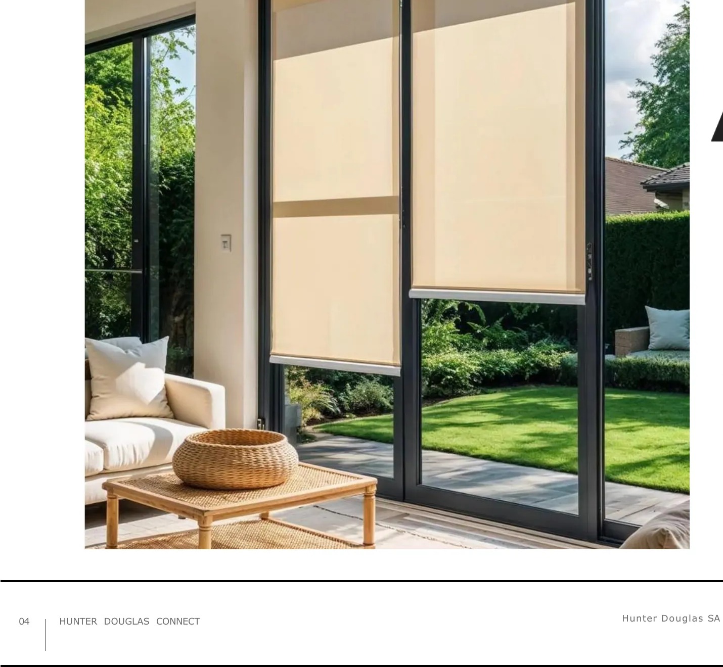 Vertical blinds on a sliding door